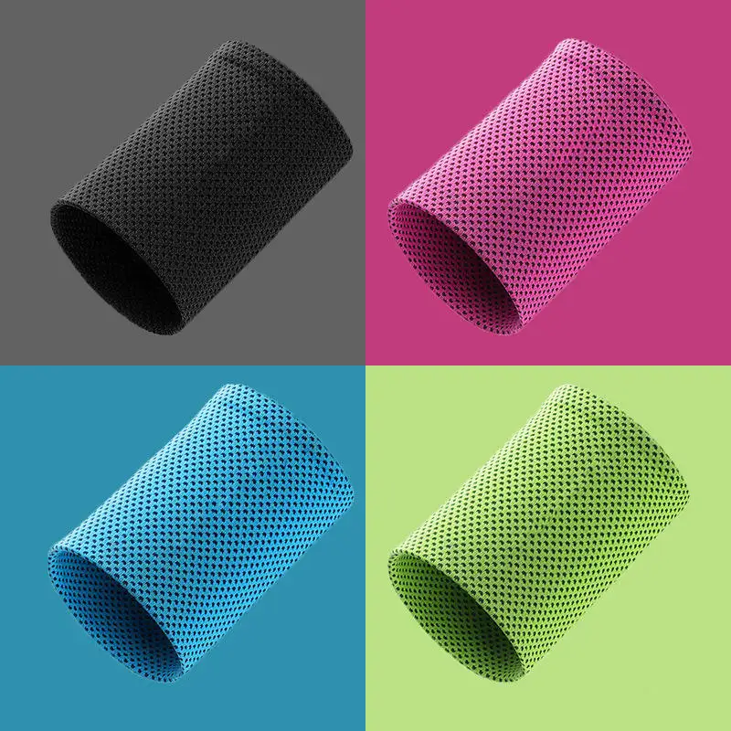 2pcs Ice Cooling Wristband Exercise Breathable Tennis Wristband Outdoor Sports Sweatband For Running Fitness Yoga Cycling Hiking thumbnail 6