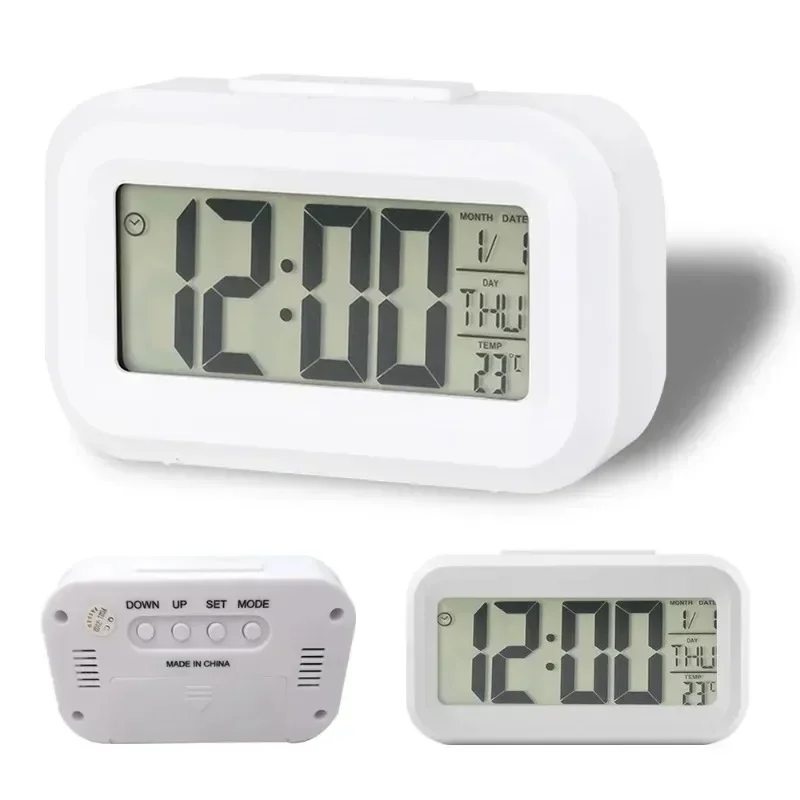 Led Digital Alarm Clock Backlight Data Times Calendar Desktop Multi-function Electronic Bedroom Decoration Desk Decorations Wall thumbnail 4