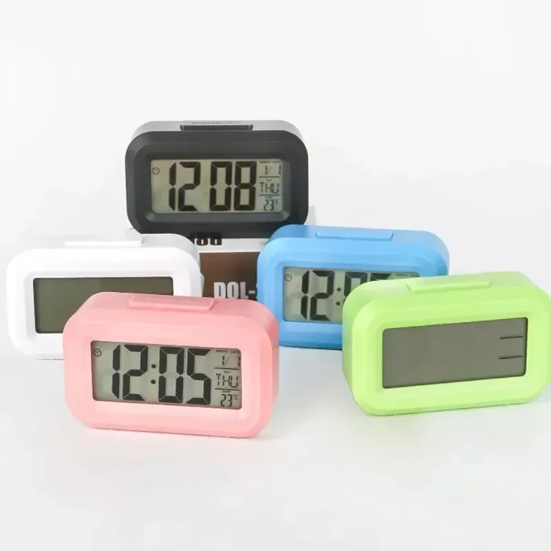 Led Digital Alarm Clock Backlight Data Times Calendar Desktop Multi-function Electronic Bedroom Decoration Desk Decorations Wall thumbnail 6