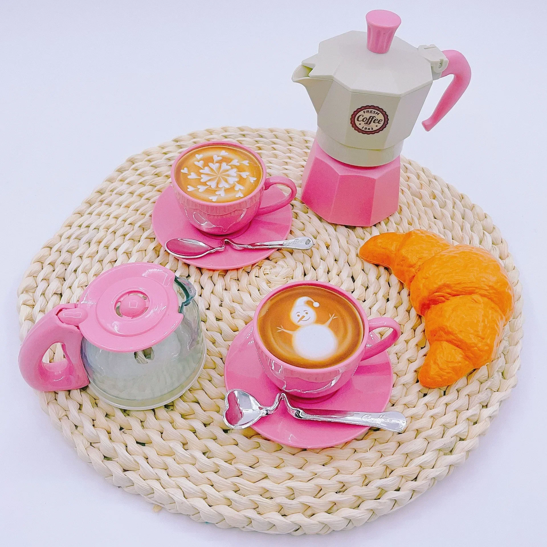 Pretend Play Simulation Coffee Set Tableware Play House/Outdoor Kitchen DIY Afternoon Tea Game Toy For Children Kids Gift thumbnail 4
