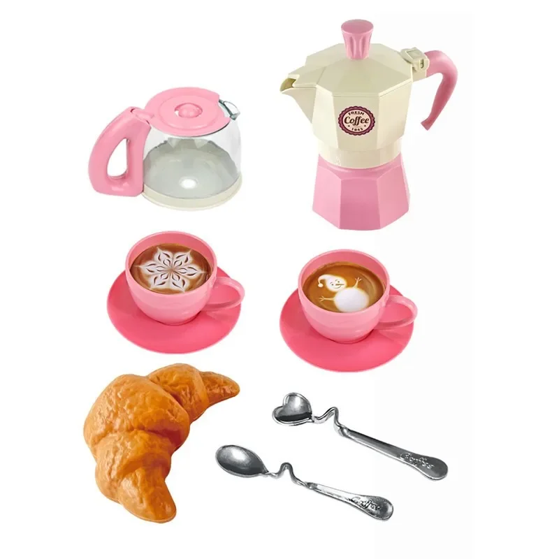 Pretend Play Simulation Coffee Set Tableware Play House/Outdoor Kitchen DIY Afternoon Tea Game Toy For Children Kids Gift thumbnail 6