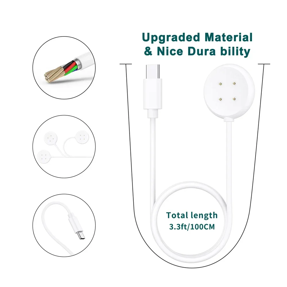 Fast Charging Cable For Google Pixel Watch 3 41/45mm Charging Cable Power Charge for Google Pixel Watch 2 Accessories Type-C/USB thumbnail 2