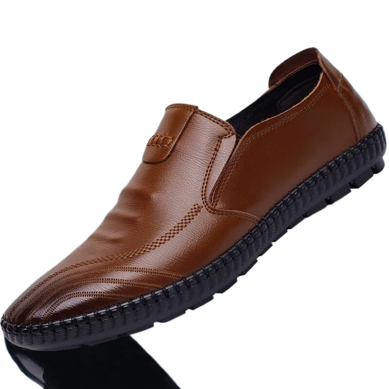 2024 Autumn Casual Men's Shoes Versatile soft leather footwear Fashion comfortable loafers male breathable new flat Zapatos thumbnail 5