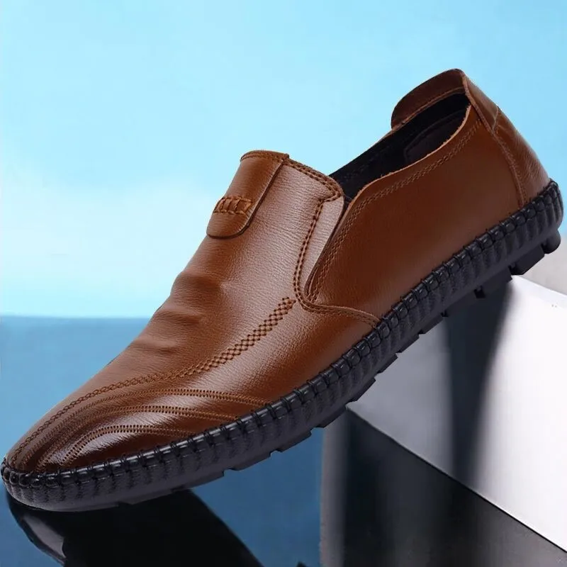 2024 Autumn Casual Men's Shoes Versatile soft leather footwear Fashion comfortable loafers male breathable new flat Zapatos thumbnail 2