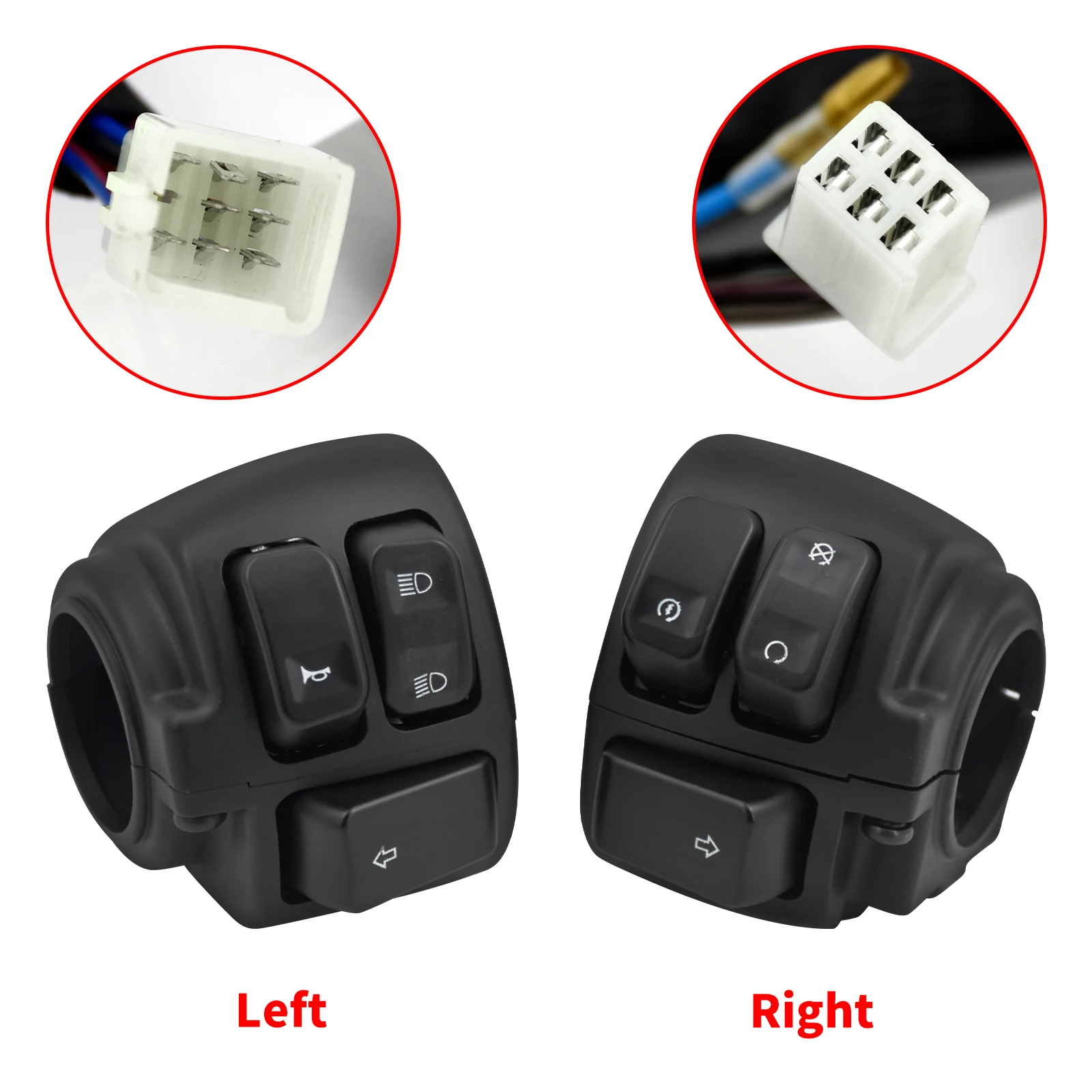 Motorcycle 1" 25mm Handlebar Control Switch Handle Bar Turn Signal Switch For Harley Sporster XL 883 96-13 Softail Breakout Dyna thumbnail 4