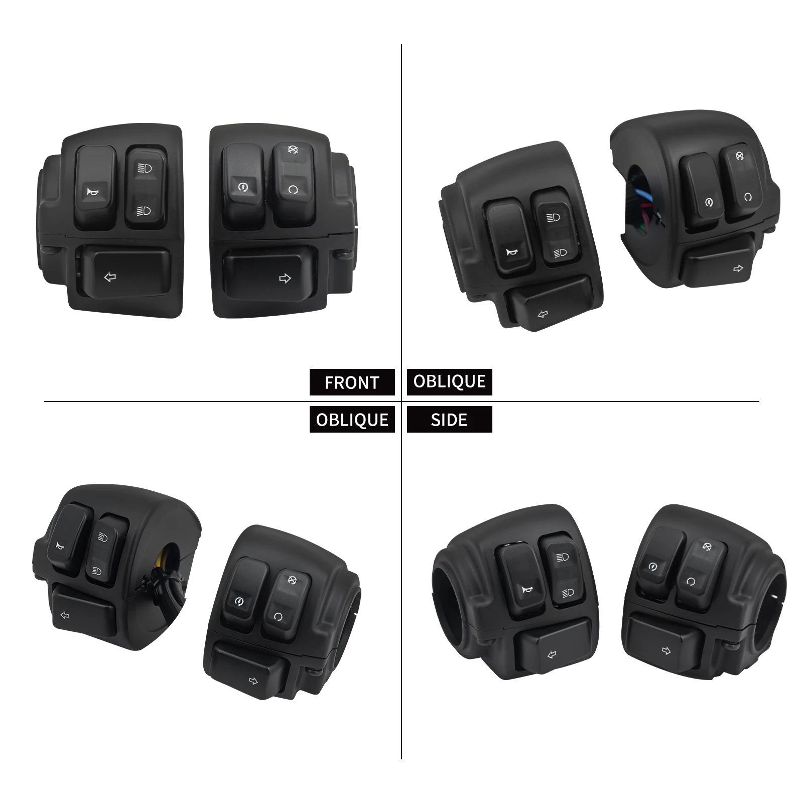 Motorcycle 1" 25mm Handlebar Control Switch Handle Bar Turn Signal Switch For Harley Sporster XL 883 96-13 Softail Breakout Dyna thumbnail 3