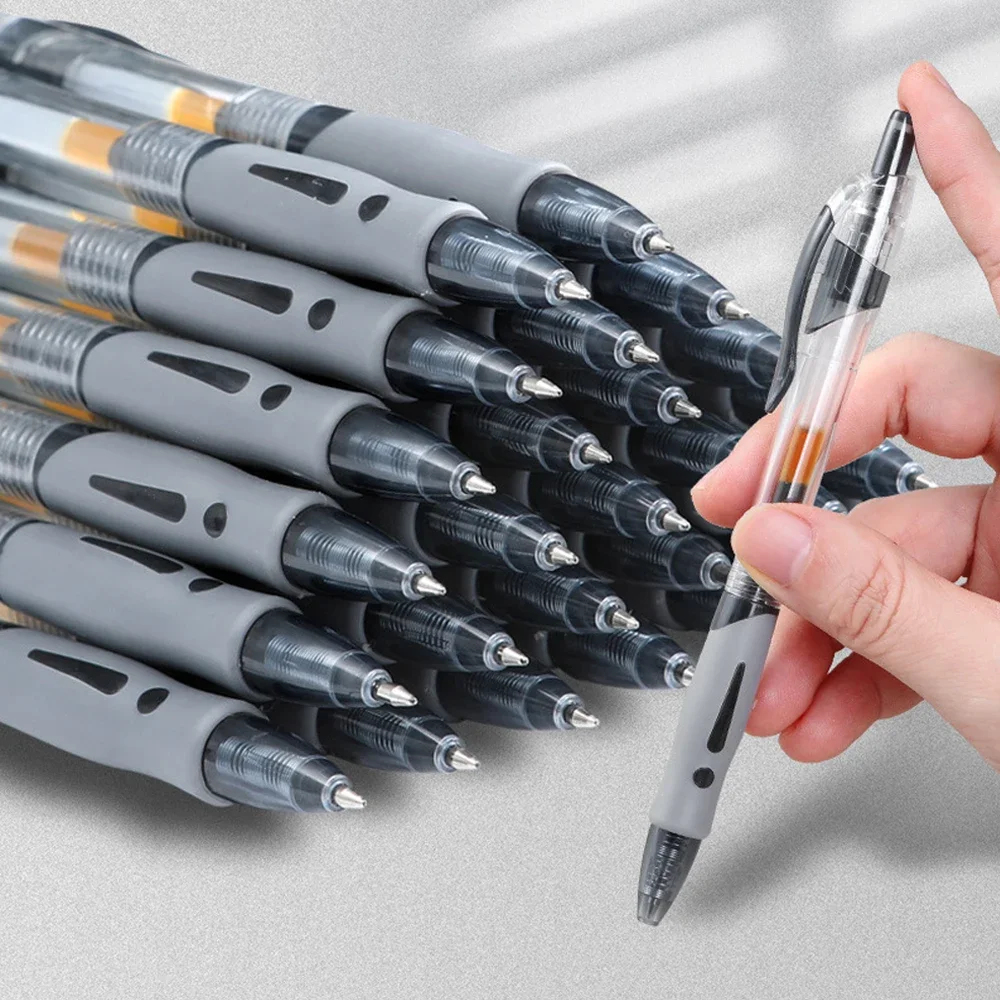1-63Pc Retractable Gel Pens Set Black/red/blue Ink Ballpoint for Writing 0.5mm Refills Office Accessory School Supply Stationery thumbnail 2