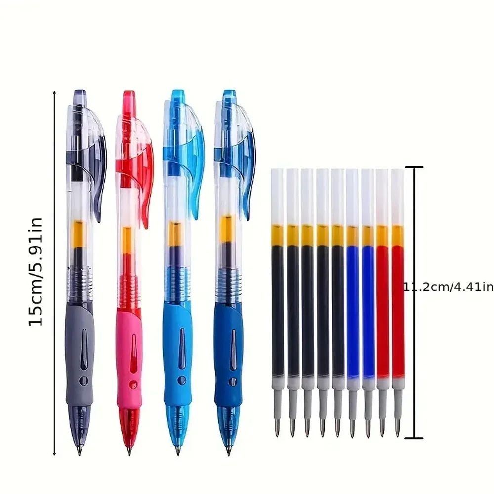 1-63Pc Retractable Gel Pens Set Black/red/blue Ink Ballpoint for Writing 0.5mm Refills Office Accessory School Supply Stationery thumbnail 6