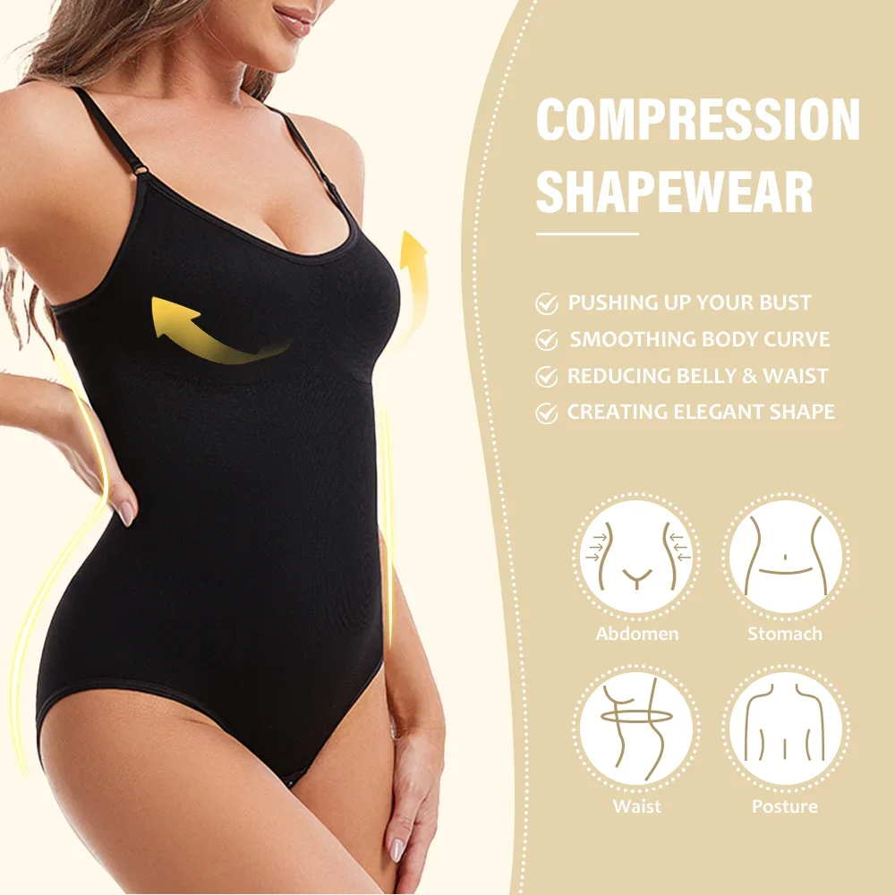 Women Slimming Shapewear Seamless Slimming Butt Lifter Full Body Shaper Smooth Out Bodysuit Open Crotch High Elastic Body Suits thumbnail 2