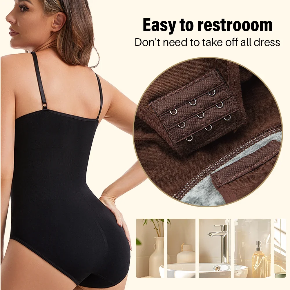 Women Slimming Shapewear Seamless Slimming Butt Lifter Full Body Shaper Smooth Out Bodysuit Open Crotch High Elastic Body Suits thumbnail 3