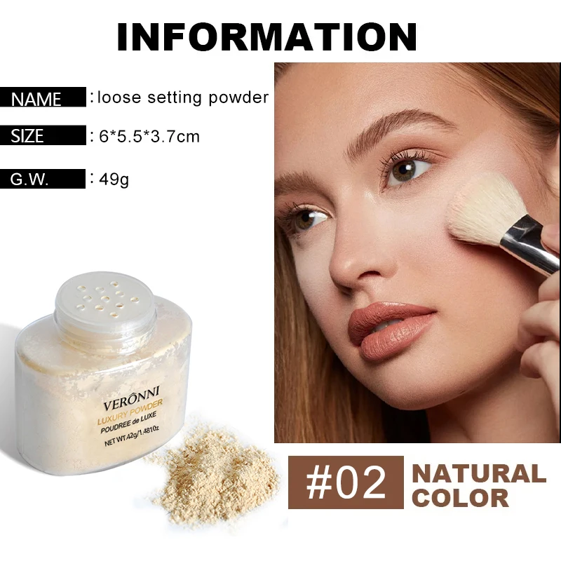 Banana Luxury Powder for Women Face Foundation Banana Powder Bottles Loose Powder Authentic Oil-Control Beauty Make Up thumbnail 3