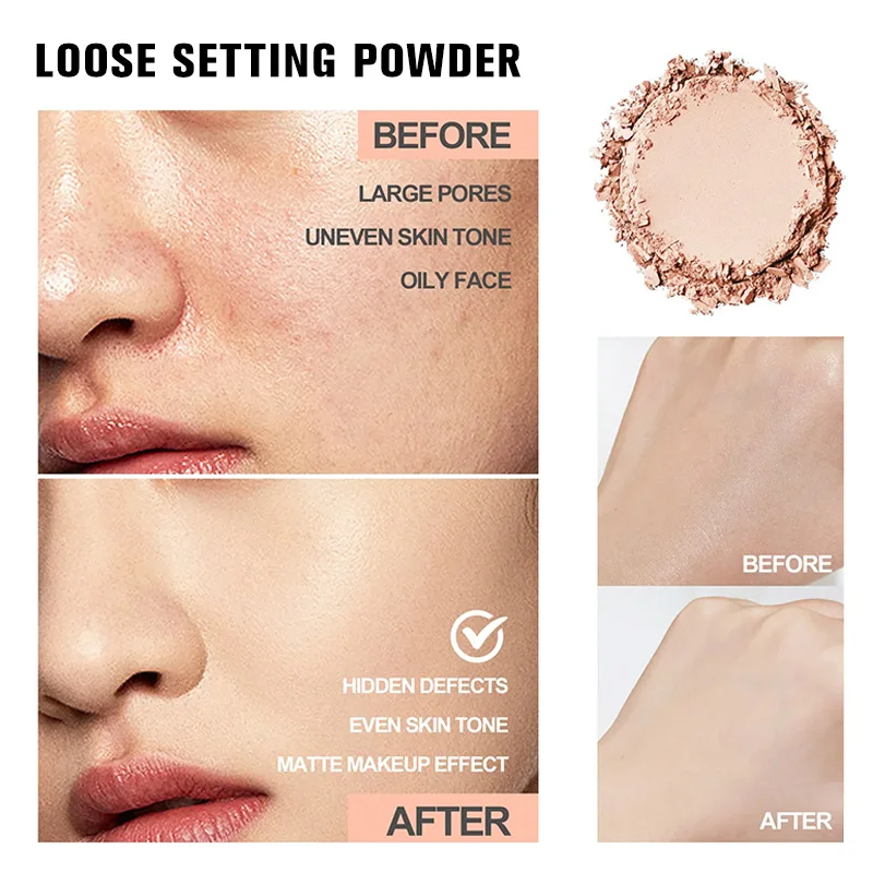 Banana Luxury Powder for Women Face Foundation Banana Powder Bottles Loose Powder Authentic Oil-Control Beauty Make Up thumbnail 2