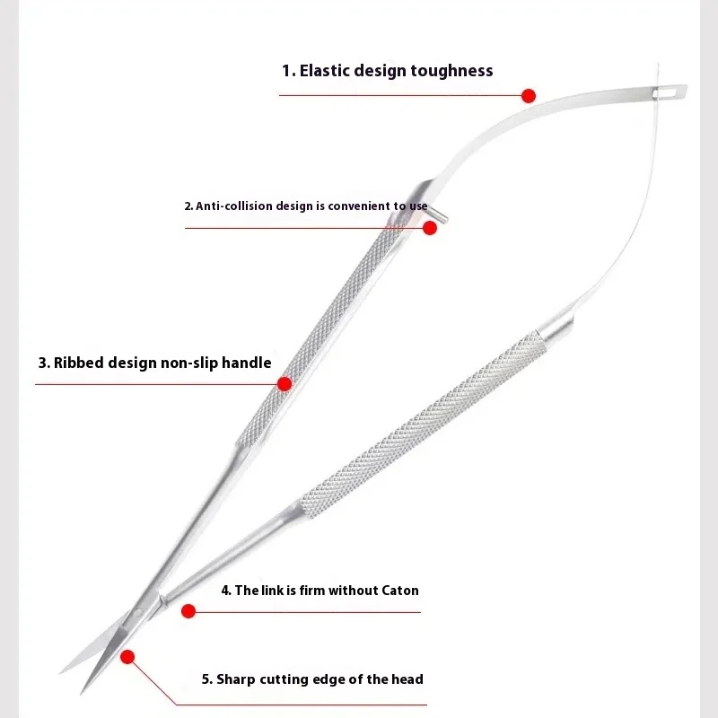 AIQUE Medical Surgical Microinstruments Corneal Scissors Suture Removal Scissors Surgical Tools Stainless Steel ophthalmology thumbnail 4