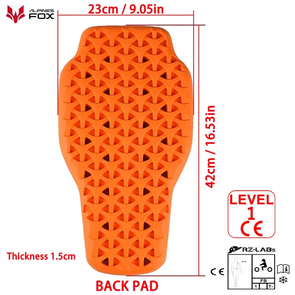 Motorcycle Armor CE certified Jacket Insert Back Protector Thicken High elasticity Rider Armor Back Spine Protective Pad thumbnail 2