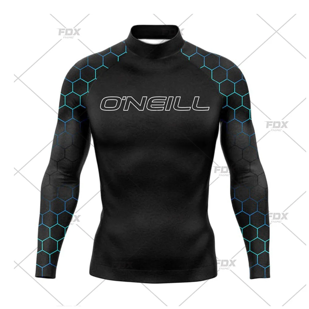 New Rashguards Surfing Men's Long Sleeve Shirts Uv Protection Surfing Clothing Rash Guard Swimwear Surfer Diving Shirts Swimsuit