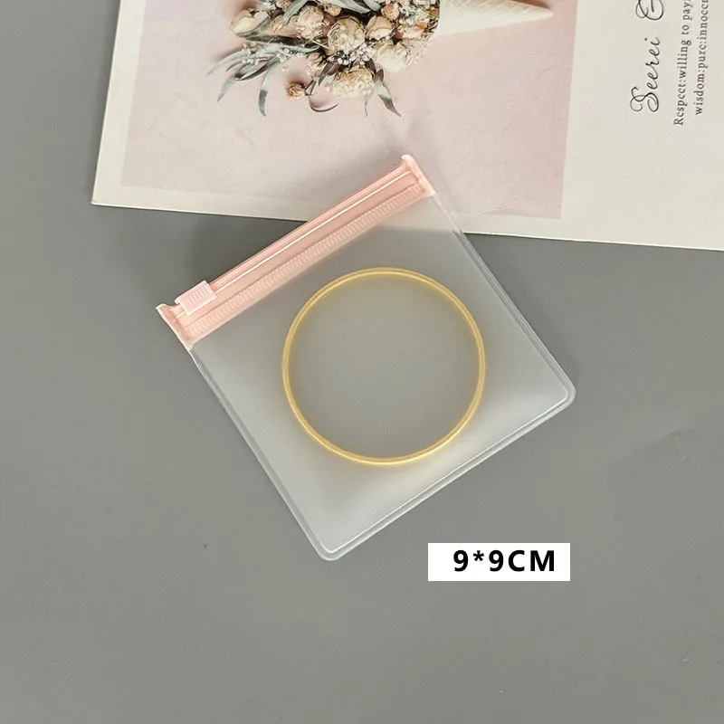 50pcs Small Pink Zipper Jewelry Storage Pouches Frosted Jewelry Packaging Bags for Accessories Charms Beads Gift Retail Display thumbnail 3