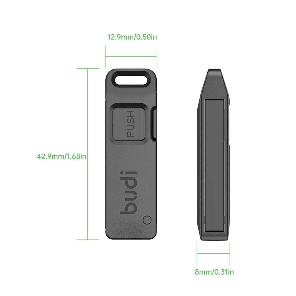 BUDI SIM TF Card Slot Storage Box With Mobile Phone Card Ejector Pin Anti-Lost Lanyard Universal Phone Ejector Pin SIM Card Tray thumbnail 6