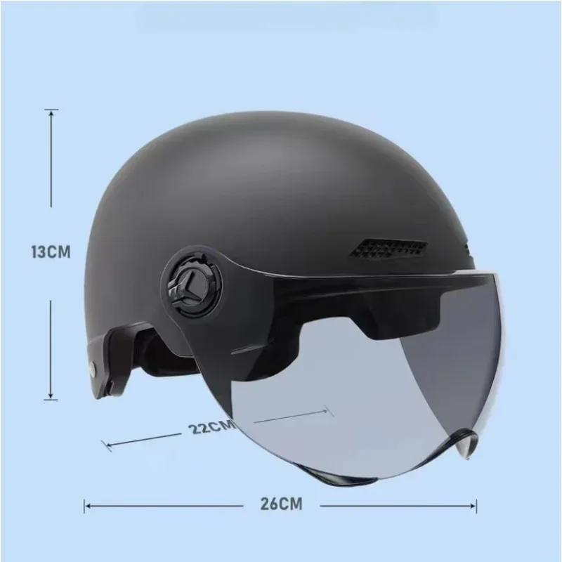 Bicycle Safety Helmet 3C Certified Men's and Women's Adult Children Cartoon Electric Bicycle Motorcycle Half Helmet with Goggles thumbnail 5