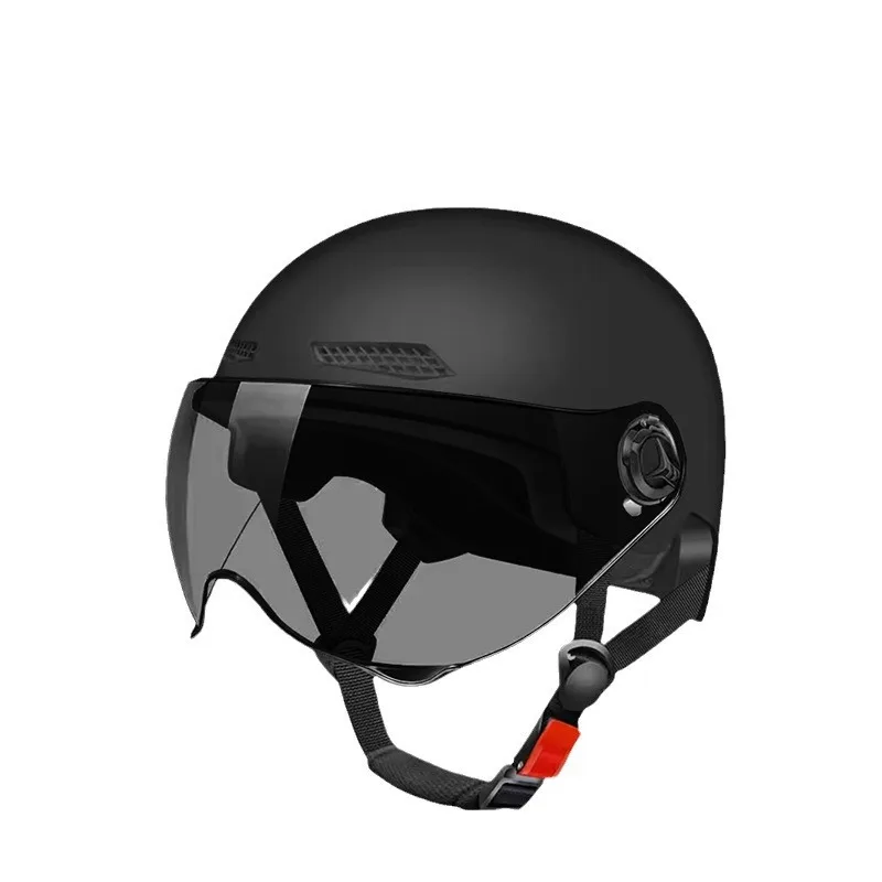 Bicycle Safety Helmet 3C Certified Men's and Women's Adult Children Cartoon Electric Bicycle Motorcycle Half Helmet with Goggles thumbnail 6