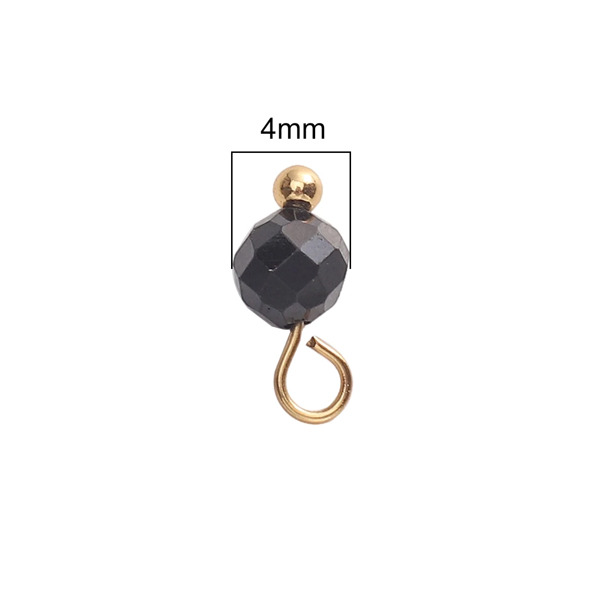 5pcs 4mm Natural Stone Small Charms Faceted Round Pendant For Handmade DIY Bracelet Earrings Necklace Jewelry Making Accessories thumbnail 6