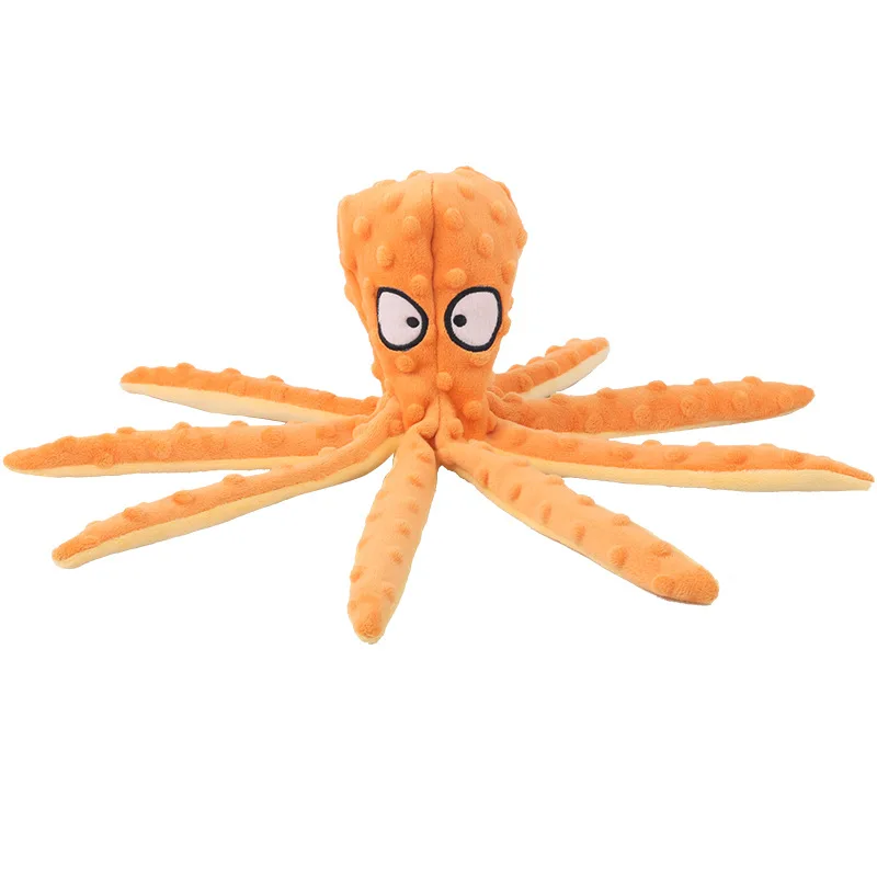 Pet Plush Toy Octopus Dog Interactive Toy Indestructible Bite Resistant Sound Puppy squeaky Octopu Dogs Rattle For Toys Supplies thumbnail 5