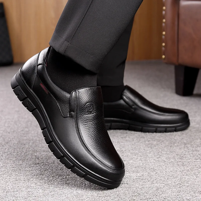 Handmade Shoes Genuine Leather Casual Shoes For Men Flat Platform Walking Shoes Outdoor Footwear Loafers Breathable Sneakers thumbnail 4