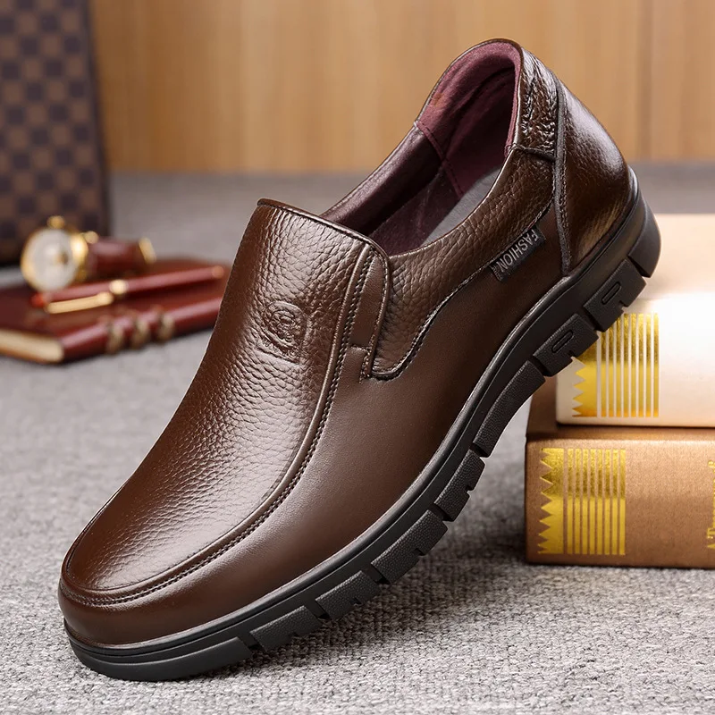 Handmade Shoes Genuine Leather Casual Shoes For Men Flat Platform Walking Shoes Outdoor Footwear Loafers Breathable Sneakers thumbnail 5