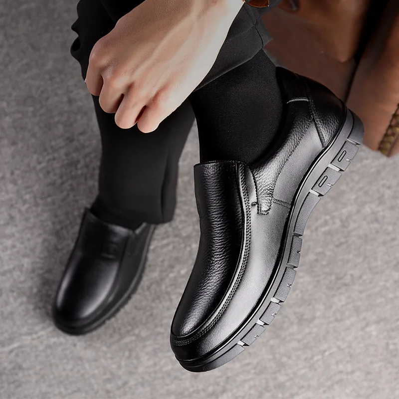Handmade Shoes Genuine Leather Casual Shoes For Men Flat Platform Walking Shoes Outdoor Footwear Loafers Breathable Sneakers thumbnail 2