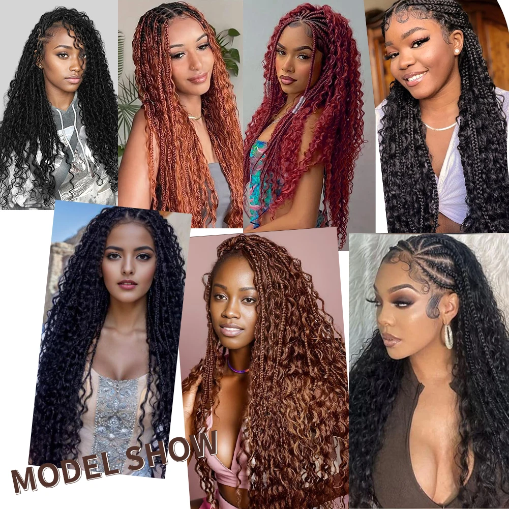 Curly Braiding Synthetic Hair Deep Wave Bulk Hair Crochet Hair For Braiding No Weft Bundle Brazilian Virgin Water Curly 22 Inch thumbnail 6