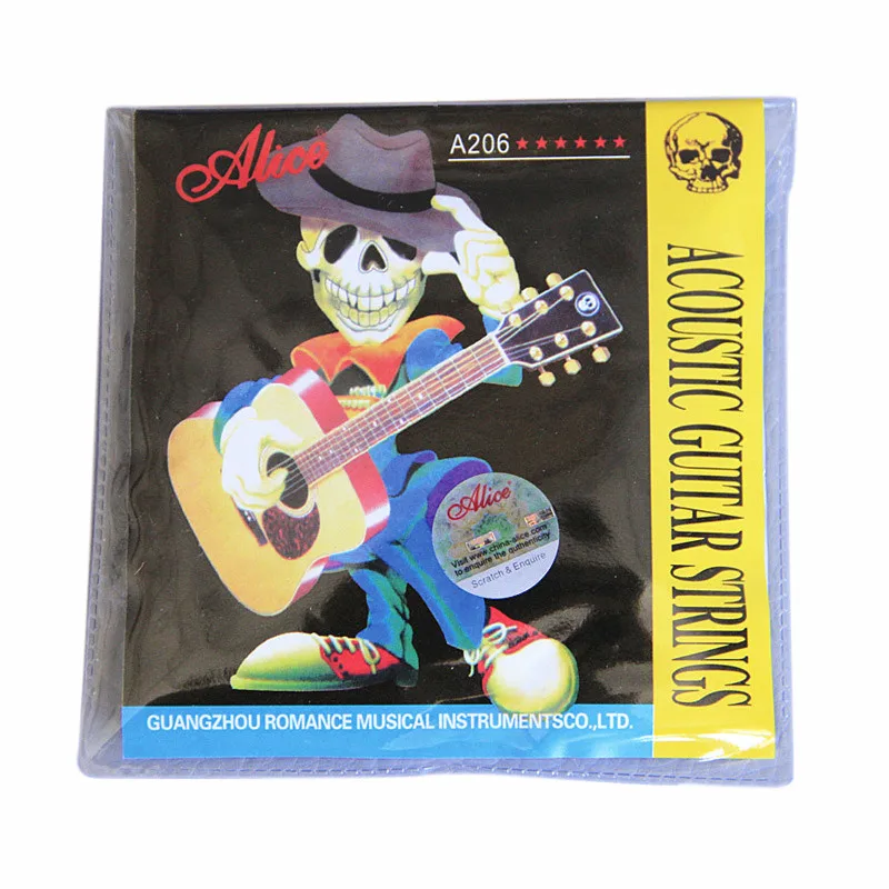 1 Set Alice A206 Acoustic guitar strings 6 pcs set copper strings 1-6 for acoustic guitar Stainless Steel Coated Phosphor Bronze thumbnail 4