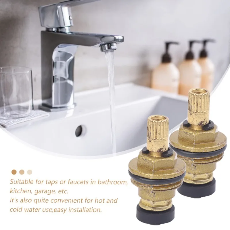 Brass Slow Opening Faucet Valves Cores Kitchen Bathroom Sink Cartridge Inner Faucet Valves Cores for 1/2″ Threaded Interface thumbnail 4
