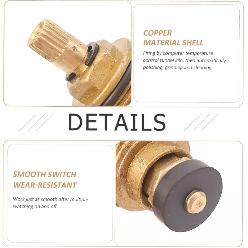 Brass Slow Opening Faucet Valves Cores Kitchen Bathroom Sink Cartridge Inner Faucet Valves Cores for 1/2″ Threaded Interface thumbnail 5