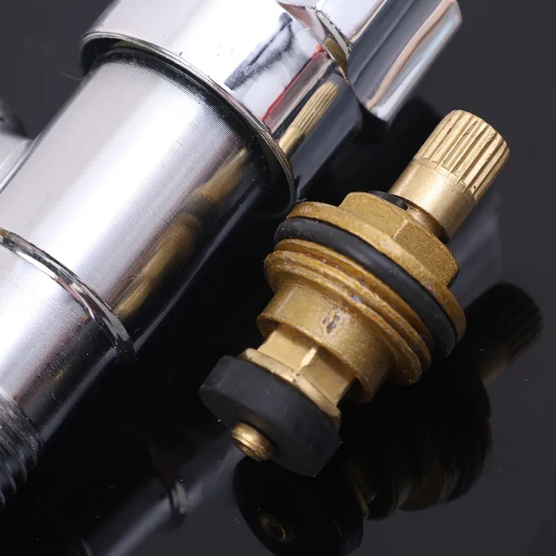 Brass Slow Opening Faucet Valves Cores Kitchen Bathroom Sink Cartridge Inner Faucet Valves Cores for 1/2″ Threaded Interface thumbnail 3
