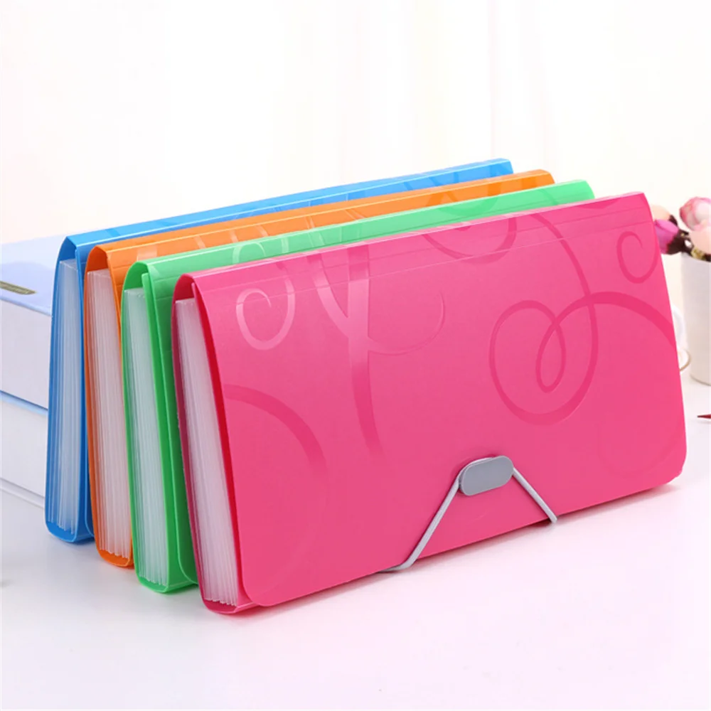 A6 Organ Bag Expanding File Folder For Documents Candy Colors Document Folders School Supplies File Organizer Office Binder thumbnail 5