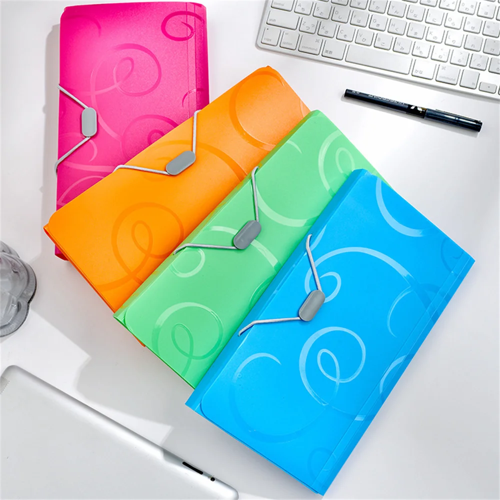 A6 Organ Bag Expanding File Folder For Documents Candy Colors Document Folders School Supplies File Organizer Office Binder thumbnail 2