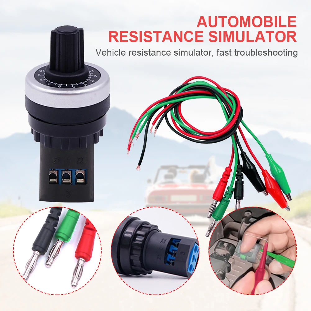 Auto Car Circuit Tester Sensor Signal Resistance Simulator Fuel Diagnostic Tool Analog Generator Resistance Sensor Repair Tools thumbnail 3