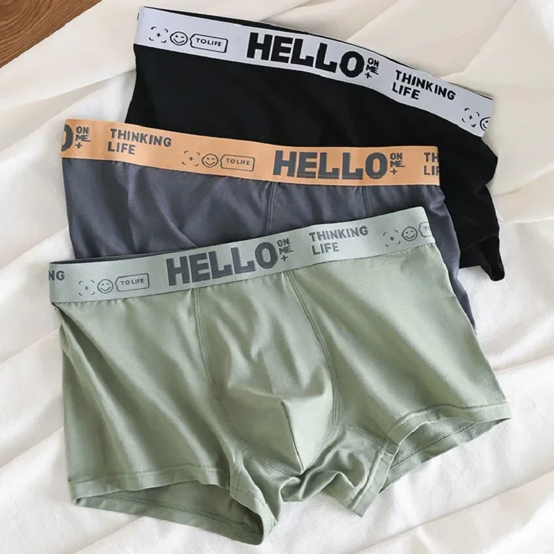 1/5pcs Men's Underwear, Breathable Comfy Quick Drying Stretchy Boxer Trunks, Sexy Underpants, Men's Trendy Boxer Panties thumbnail 2