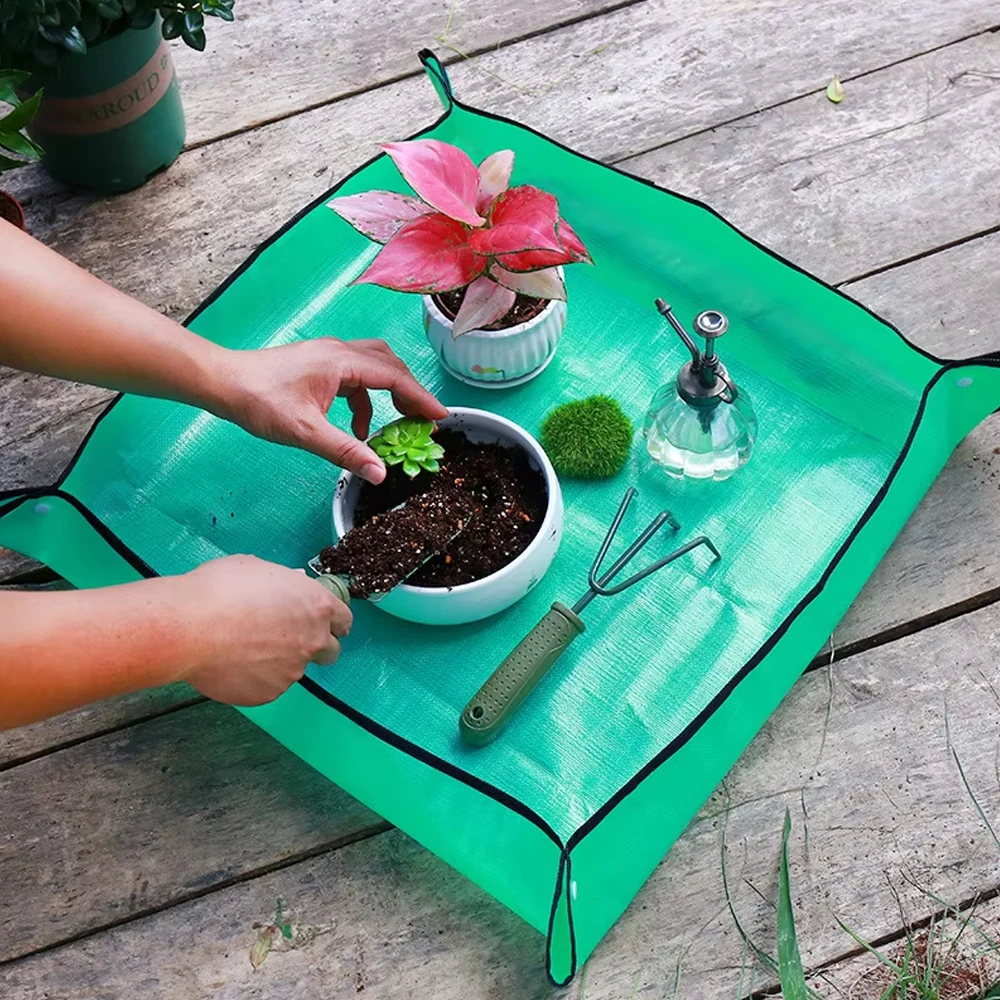 1pc Flower Pots Planting Mat Waterproof Transplanting Mats Foldable PE Plant Repotting Mat Gardening Planting Mat 32-100cm thumbnail 6
