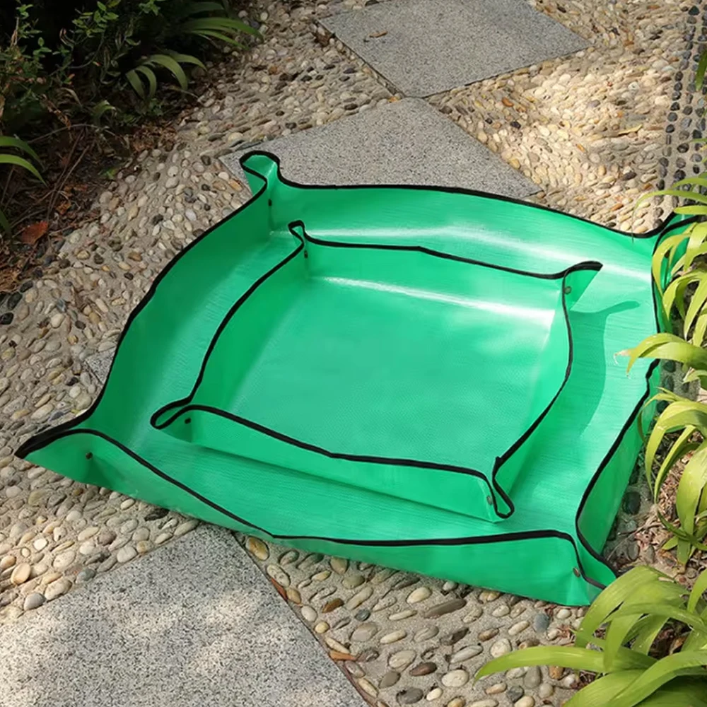 1pc Flower Pots Planting Mat Waterproof Transplanting Mats Foldable PE Plant Repotting Mat Gardening Planting Mat 32-100cm thumbnail 5