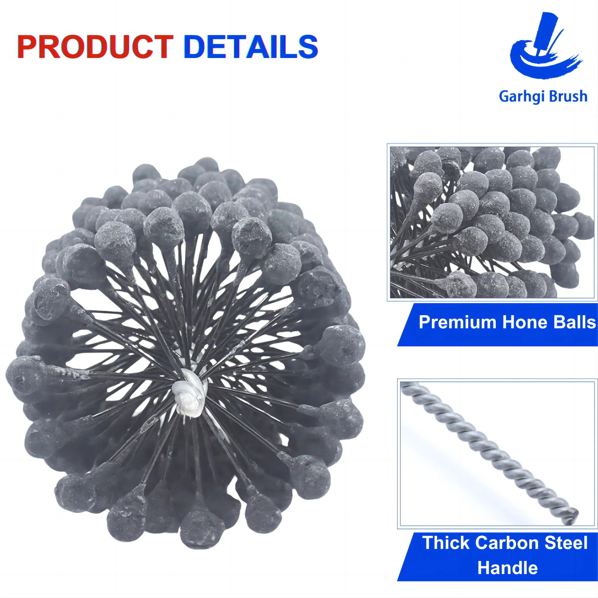 240Grit Ball Hone Cylinder Brushes Flexible Bore Gauge Honing Tool Engine Camshaft Motorcycle Car Grinding Deburring Metal Steel thumbnail 4