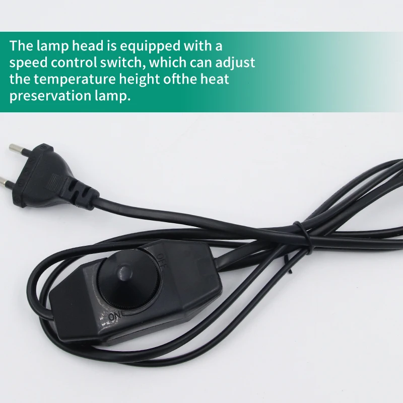 E27 Pet Reptile Heating Lamp Holder Crawling Lizard Turtle Chicken Heating Lamp Holder & Power Cord Switch Heating Lamp Socket thumbnail 5