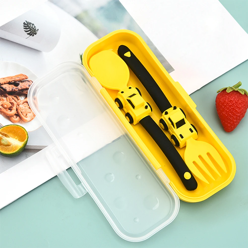 Mother Kids Things for Baby Complementary Feeding Utensils Children's Dishware Babies Cutlery Spoon Tableware Fork Stuff Solid thumbnail 2