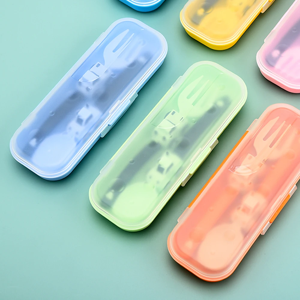 Mother Kids Things for Baby Complementary Feeding Utensils Children's Dishware Babies Cutlery Spoon Tableware Fork Stuff Solid thumbnail 3