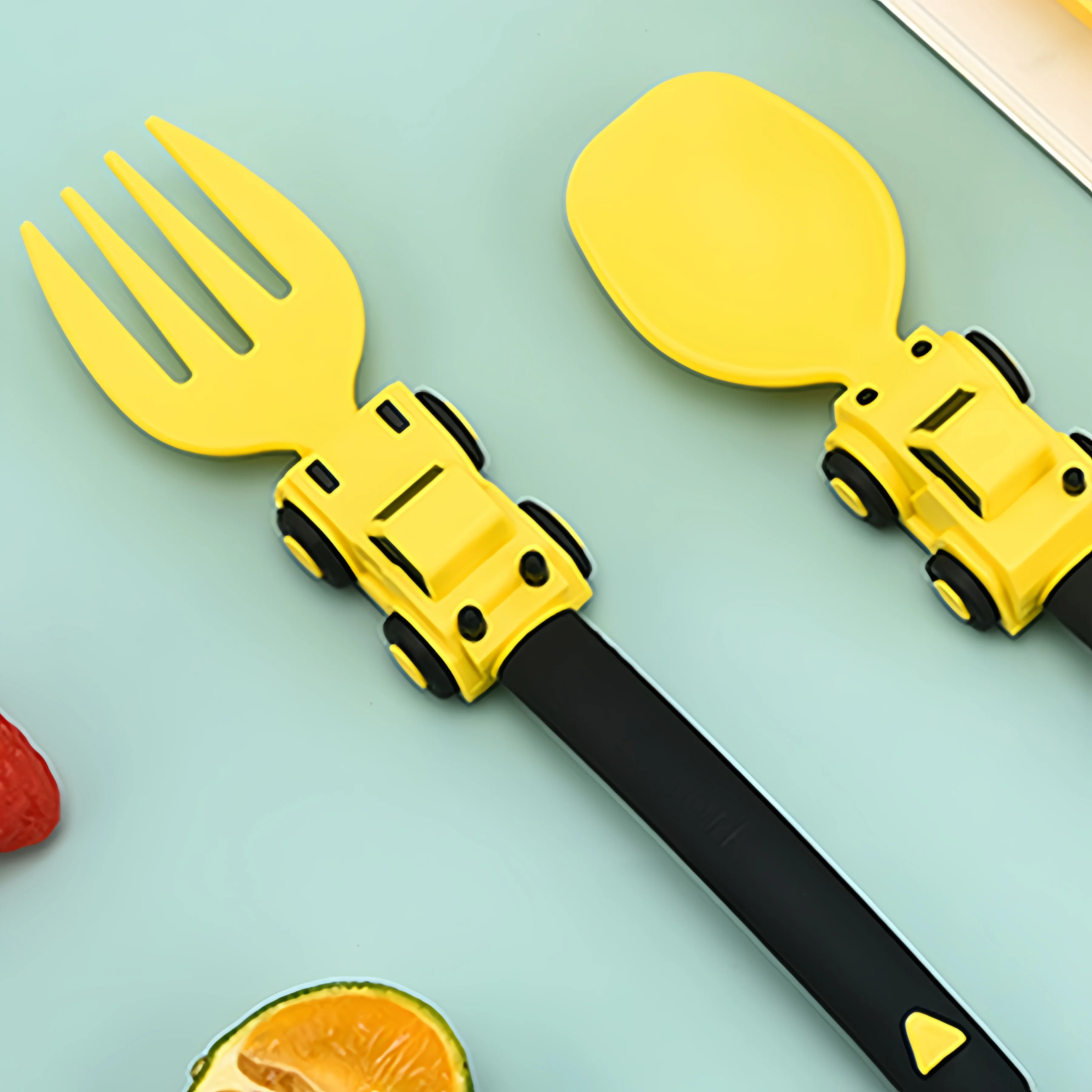 Mother Kids Things for Baby Complementary Feeding Utensils Children's Dishware Babies Cutlery Spoon Tableware Fork Stuff Solid thumbnail 5