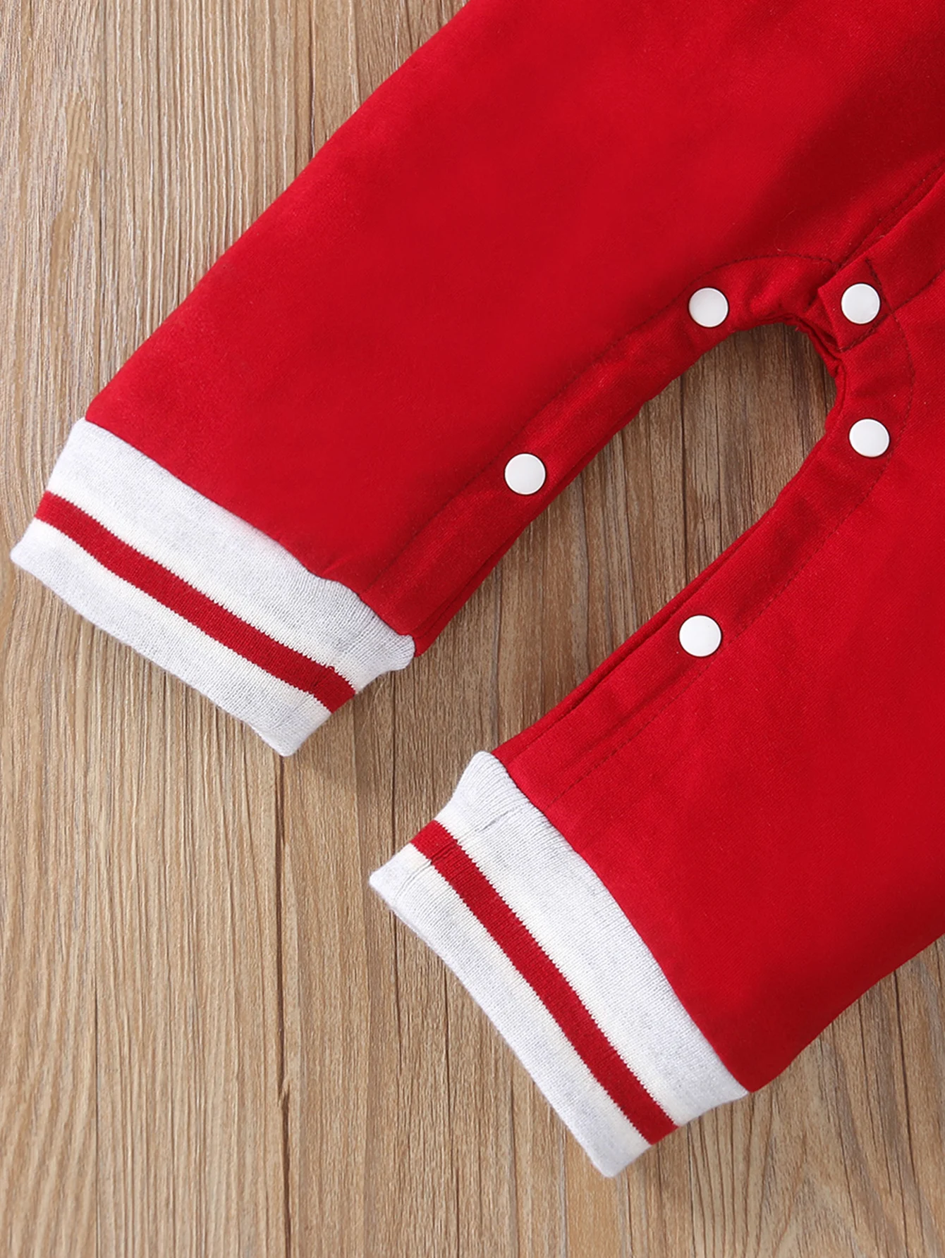 Fashionable letter printed long sleeved round neck cute and personalized baby boy jumpsuit thumbnail 6