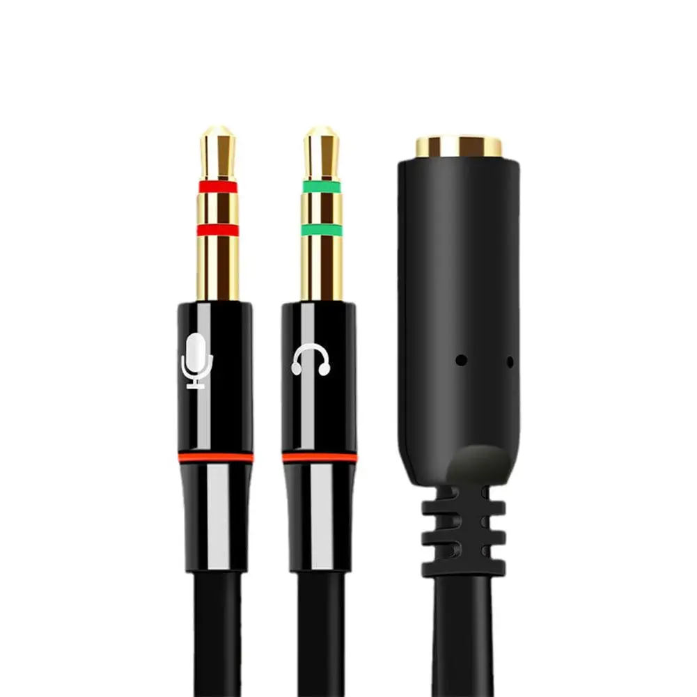 Headphone Microphone Audio Converter Splitter For Computer 3.5mm Female To 2 Dual 3.5mm Male Headphone Mic Audio Y Splitter thumbnail 6