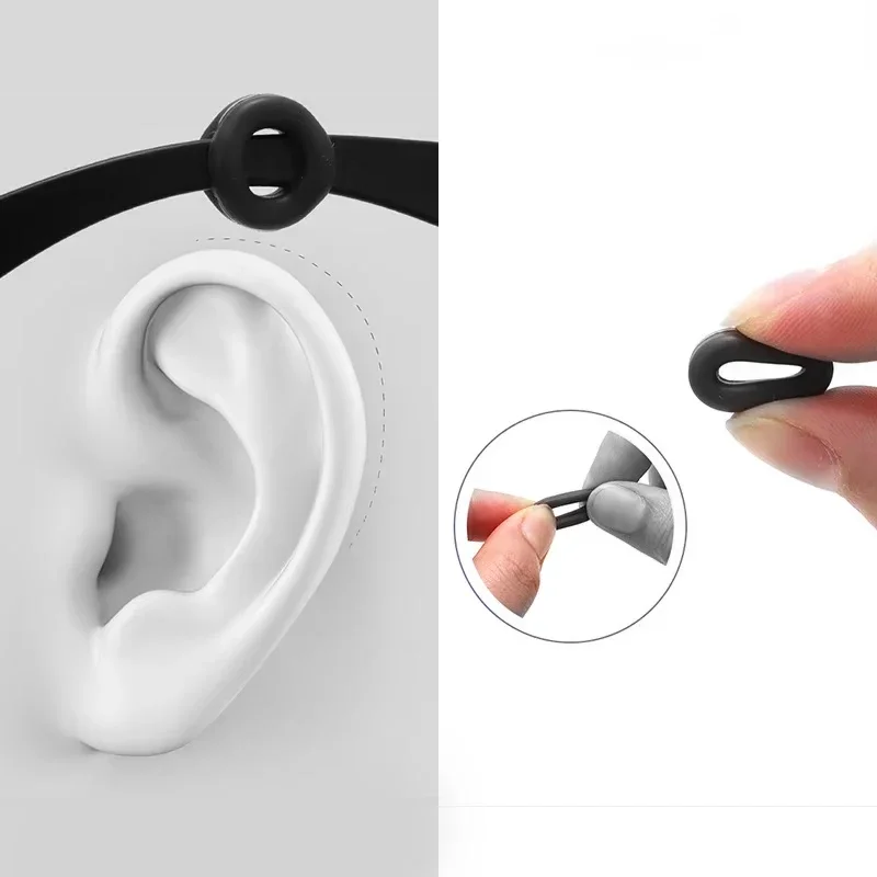 10pcs Anti-slip Silicone Ear Grip Glasses Eyeglasses Leg Ear Hook Stopper Bracket Fastener Accessories Temple Tip Eyewear Holder thumbnail 3