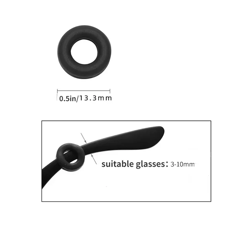 10pcs Anti-slip Silicone Ear Grip Glasses Eyeglasses Leg Ear Hook Stopper Bracket Fastener Accessories Temple Tip Eyewear Holder thumbnail 4