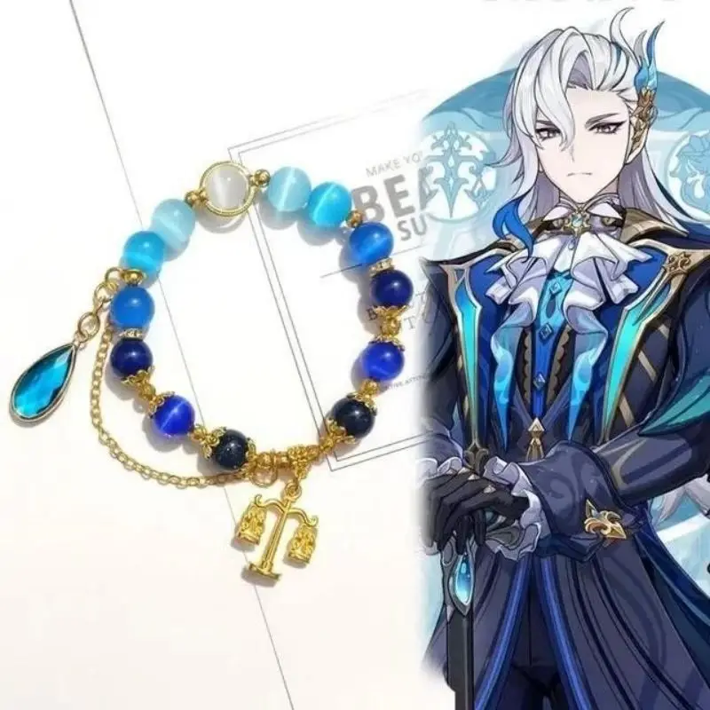 Anime Game Genshin Impact Neuvillette Wriothesley Cosplay Bracelet Unisex Beads  Pendant Bracelets Jewelry Accessories Gifts thumbnail 4