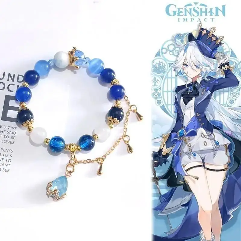 Anime Game Genshin Impact Neuvillette Wriothesley Cosplay Bracelet Unisex Beads  Pendant Bracelets Jewelry Accessories Gifts thumbnail 3